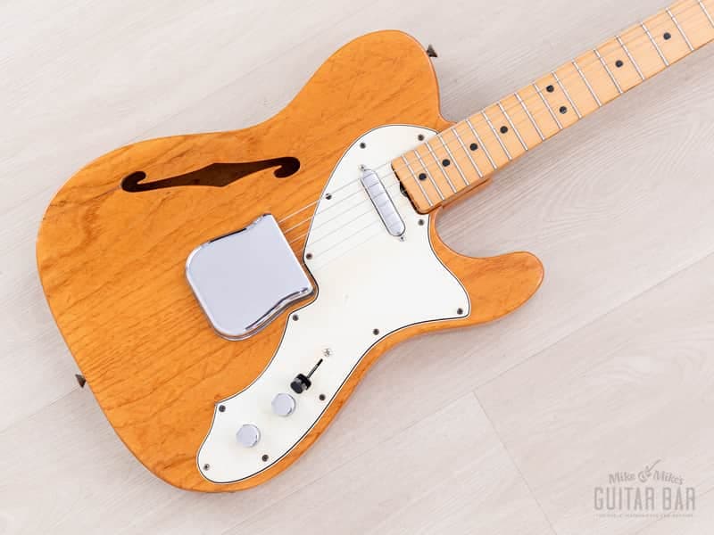 1969 Fender Telecaster Thinline Vintage Guitar Natural Ash w/ Case