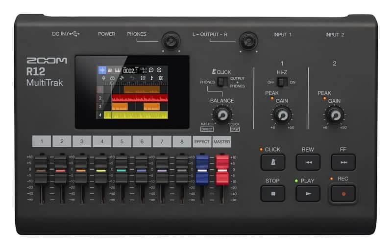 Mint Zoom R12 Multi Track Portable Recorder, with Touchscreen, Onboard Editing, 8 ...