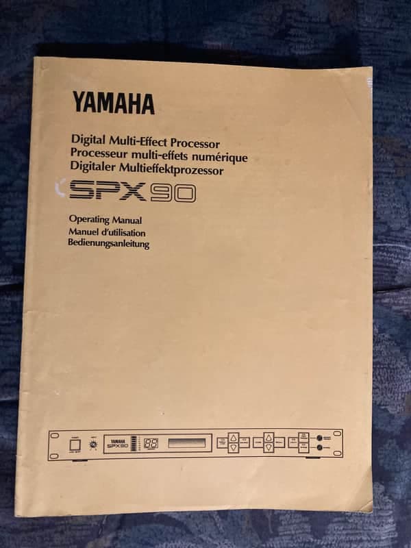 Yamaha SPX 90 Original Owners Manual / User Manual from 1986