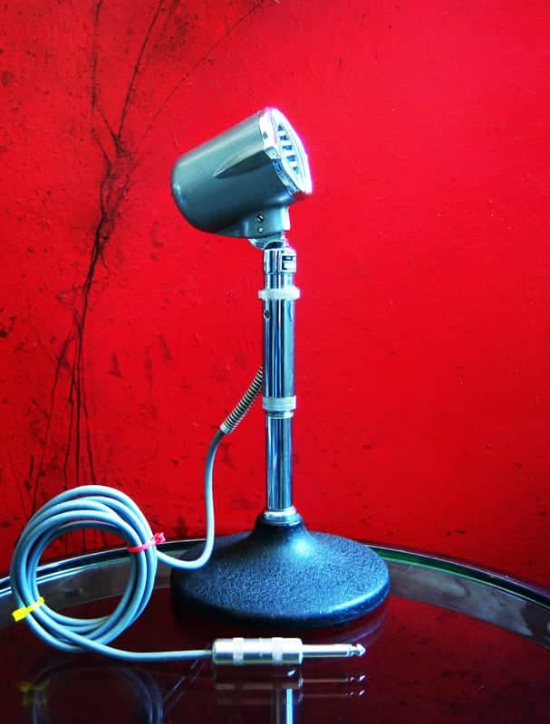 Vintage 1960's Astatic 10-C Ceramic / Controlled Reluctance mod microphone High Z w F-11 adapter harp HAM radio mic # 1