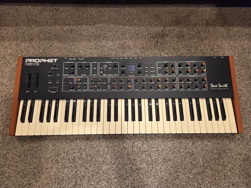 Sequential Prophet Rev2 61-Key 16-Voice Polyphonic Synthesizer 2018 - Present - Black with Wood Sides