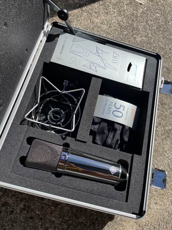 Neumann U 87 Rhodium Edition Set Limited Edition Large Diaphragm Multipattern Condenser Microphone 2017 - Rhodium