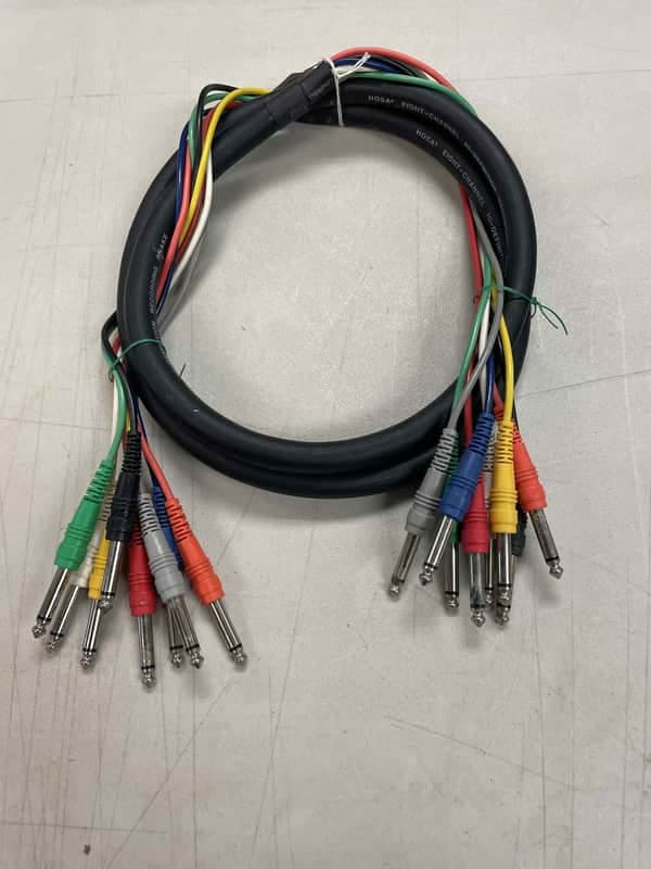 Hosa CPP-802 8-channel 1/4-inch TS Male Snake - 6.6 foot