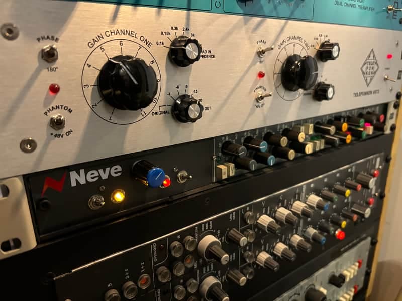 Neve V racked channel strip Mic Preamp & EQ with custom PSU - mic and line I/O