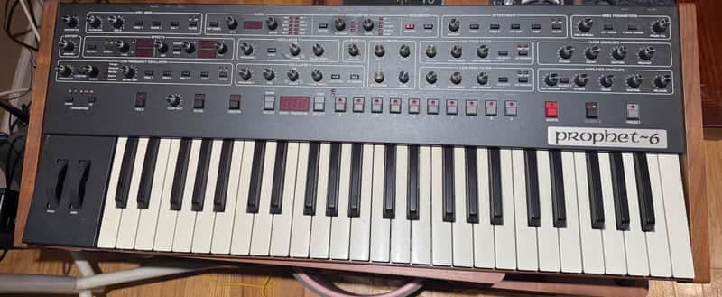 Sequential Prophet-6 49-Key 6-Voice Polyphonic Synthesizer 2018 - 2020 - Black with Wood Sides