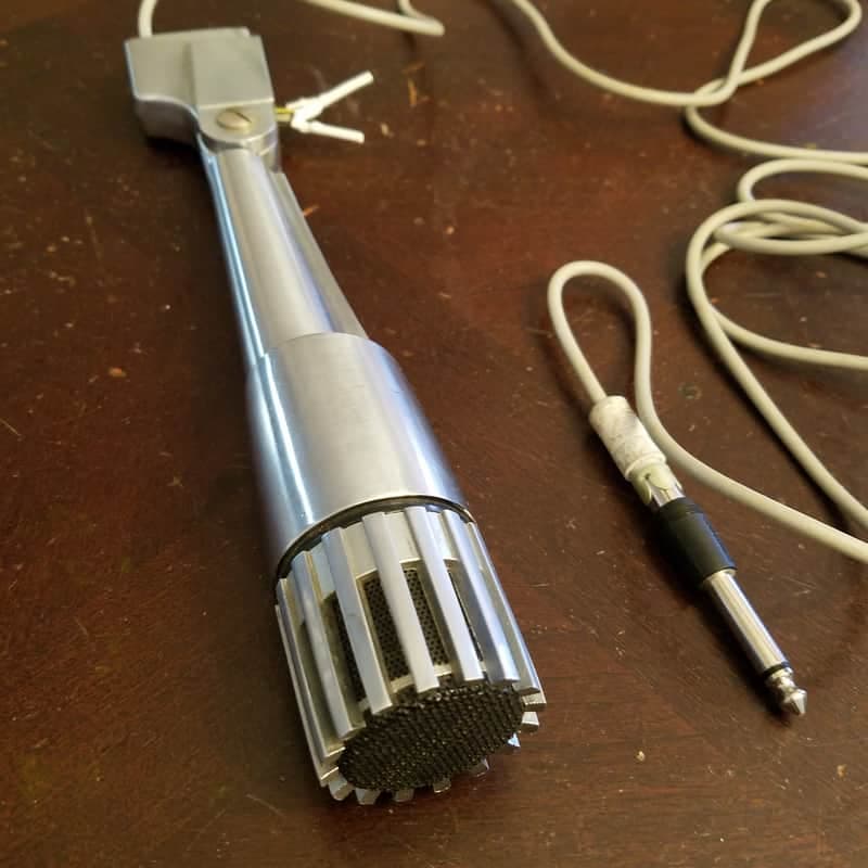 Lafayette Vintage Japan 99-45460 dynamic microphone Hi-Z Satin Chrome 1960s