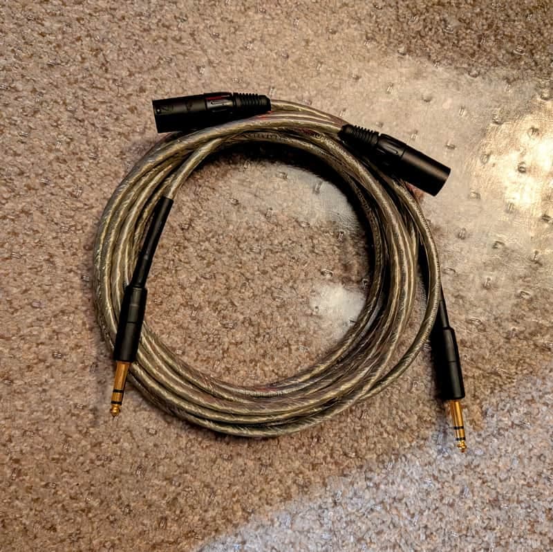 Accusound Pair of IX3 Interconnect Cable TRS to XLR Male 10 foot