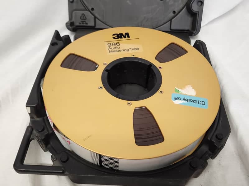 Vintage Pro Audio 3M 996 2” Mastering Analog Tape Reel Metal 10.5” Gold W/Case