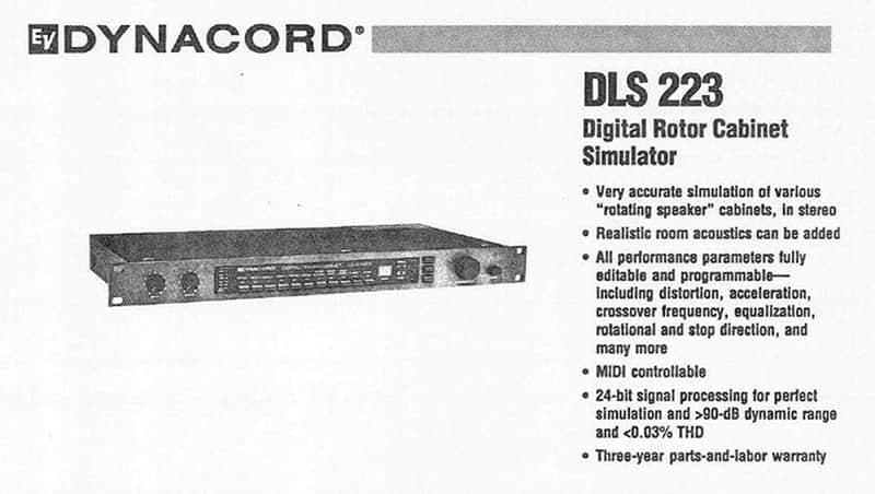 Dynacord DLS 223 Digital Leslie Rotary Simulator 19" Rack