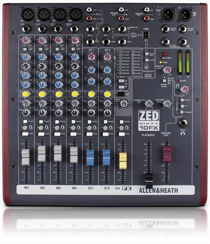 Allen & Heath ZED60-10FX Multipurpose Mixer W/ FX - Mint, Open Box