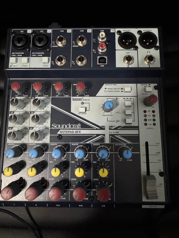 Soundcraft Notepad-8FX 8-Channel Analog Mixer with USB I/O 2010s - Blue