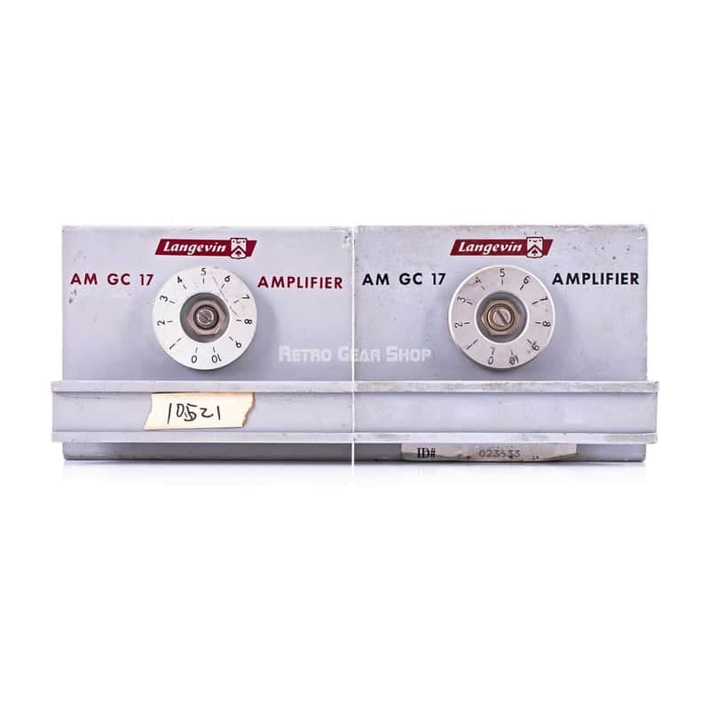 Langevin AM GC 17 Mic Preamps Stereo Pair #2 Vintage Rare AM17 PSU Serviced