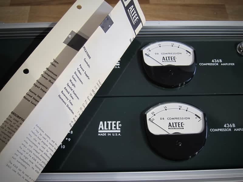 Altec 436B Compressor Amplifiers Beatles Near Perfect Matched Pair Authentic Vintage Circa-1962-Green