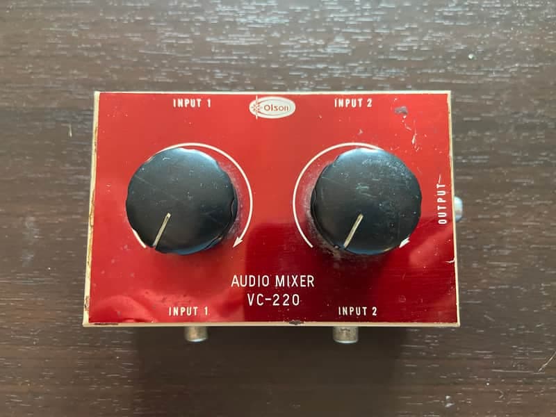 Olson VC-220 Two Channel Audio Mixer 1970s - Red