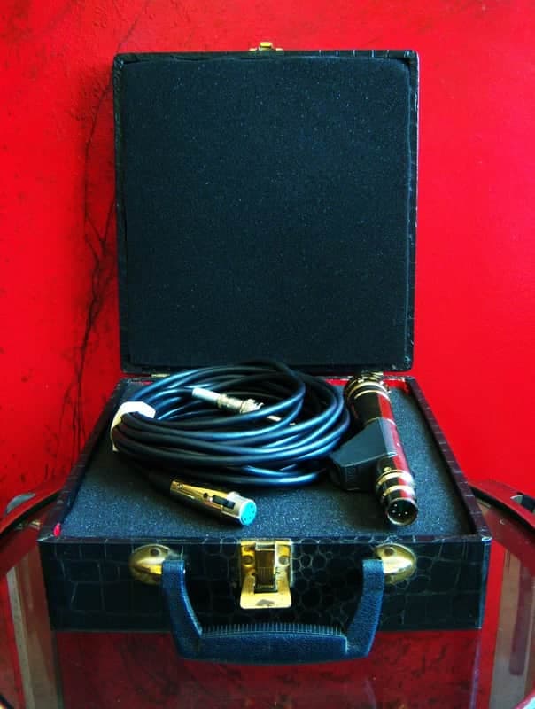 Vintage RARE 1960's Gold Turner S500 dynamic cardioid microphone Low Z w accessories