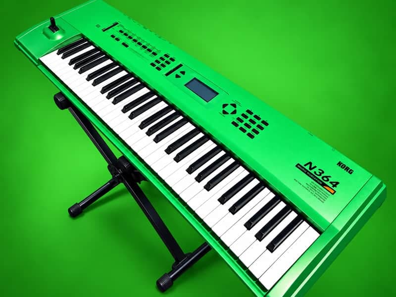 Korg N364 61-Key Workstation – –Limited Edition -Custom Metallic Green- Fully Serviced – Excellent Condition