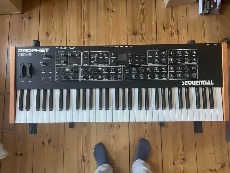 Sequential Prophet Rev2 61-Key 16-Voice Polyphonic Synthesizer 2018 - Present - Black with Wood Sides