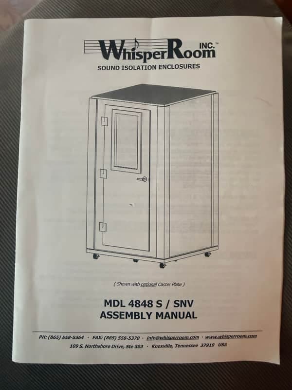 Whisper Room - Sound Isolation Enclosure MDL 4848 S / SNL - Grey