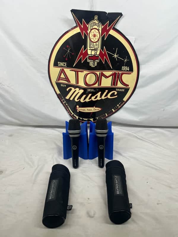 AKG *PAIR* BBB DFive Beatbox Battle Dynamic Microphones with Soft Cases