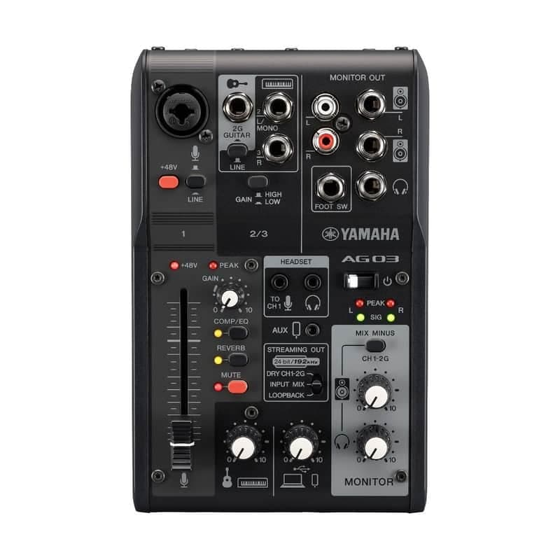 Yamaha AG03MK2 Mixer/USB Audio Interface (3-Channel) (Black)