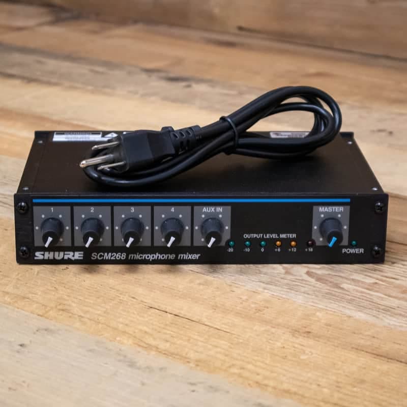 Shure SCM268 4-Channel Microphone Mixer SCM-268 Mic Line U288148