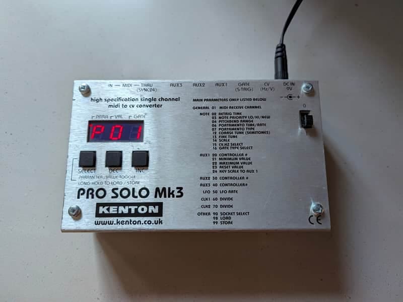 Kenton Pro Solo mk3 MIDI to CV Converter - Mint