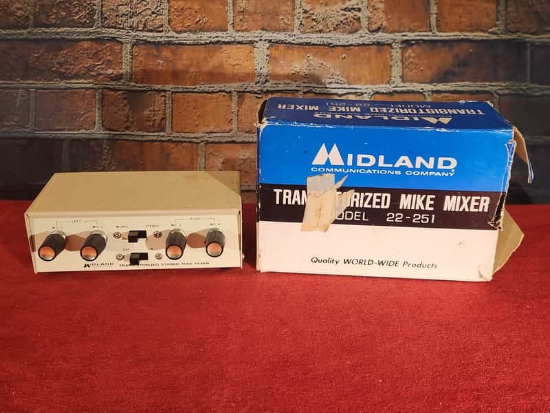 Midland 22-251 Transistorized Mike Mixer w/ Original Box