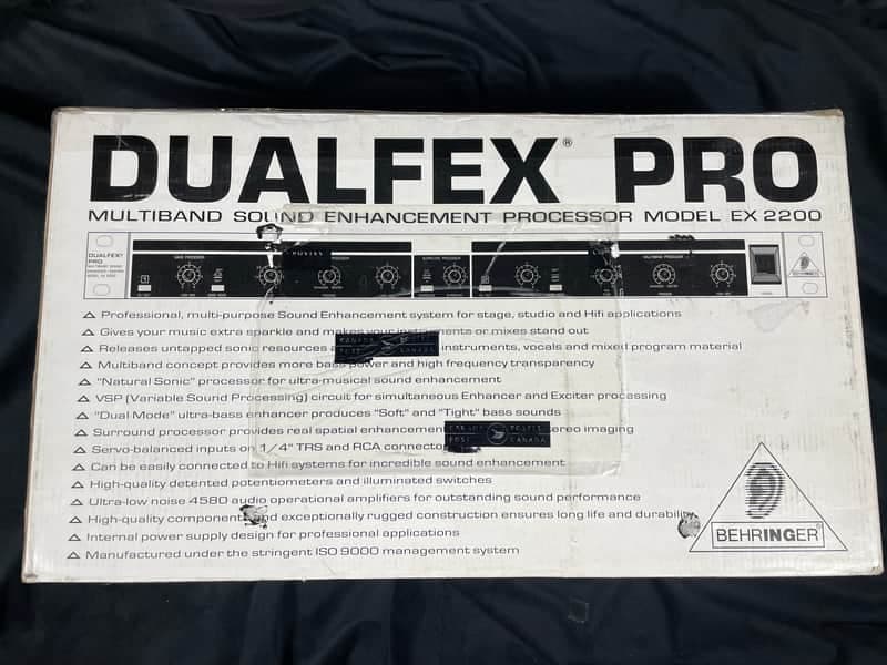 Behringer Dualfex Pro EX2200 Multiband Sound Enhancer / Exciter 2000s - Black / Silver
