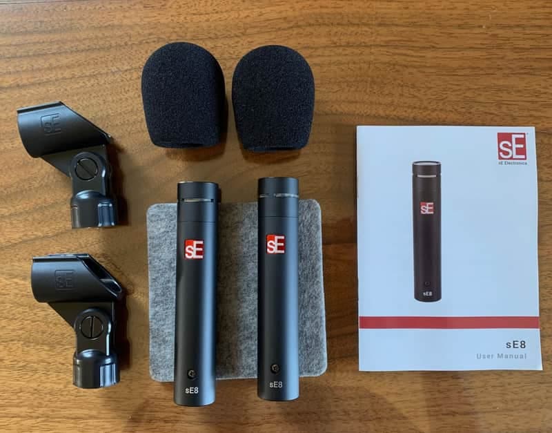 sE Electronics sE8 Small Diaphragm Cardioid Condenser Microphone Matched Stereo Pair - MINTY!