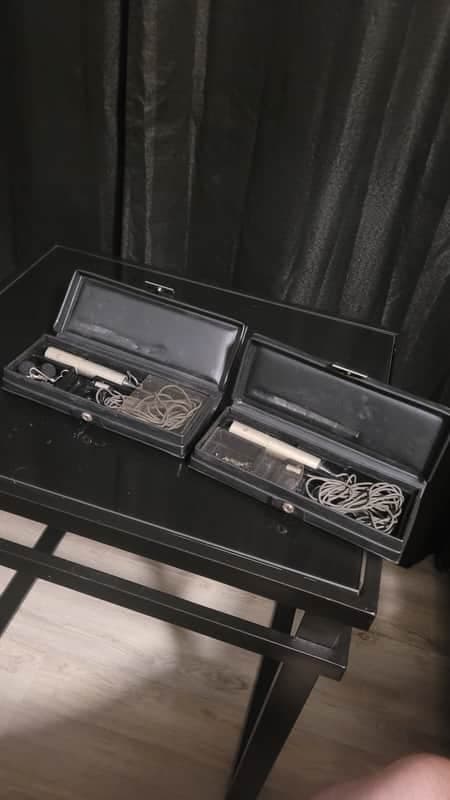 Pair of Sony ECM-30 Electret Condenser Microphones w/ Original Cases