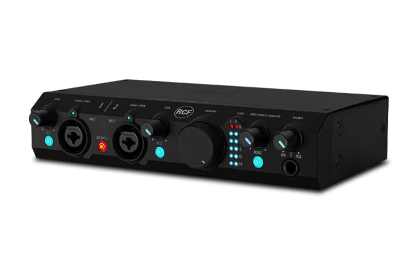RCF TRK PRO2 USB Audio Interface 24-Bit 192kHz 2x2 Bus Powered Recording Unit MINT