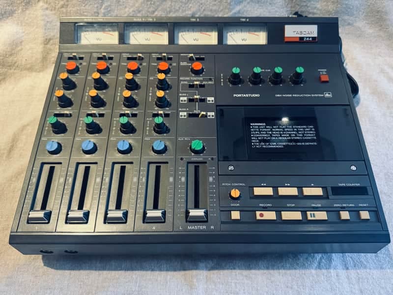 TASCAM 244 Portastudio 4-Track Cassette Recorder 1980s - Brown