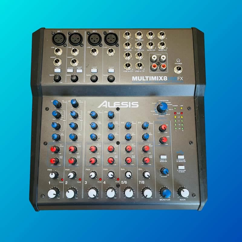 Alesis MultiMix 8 USB FX 8-Channel Mixer with Effects