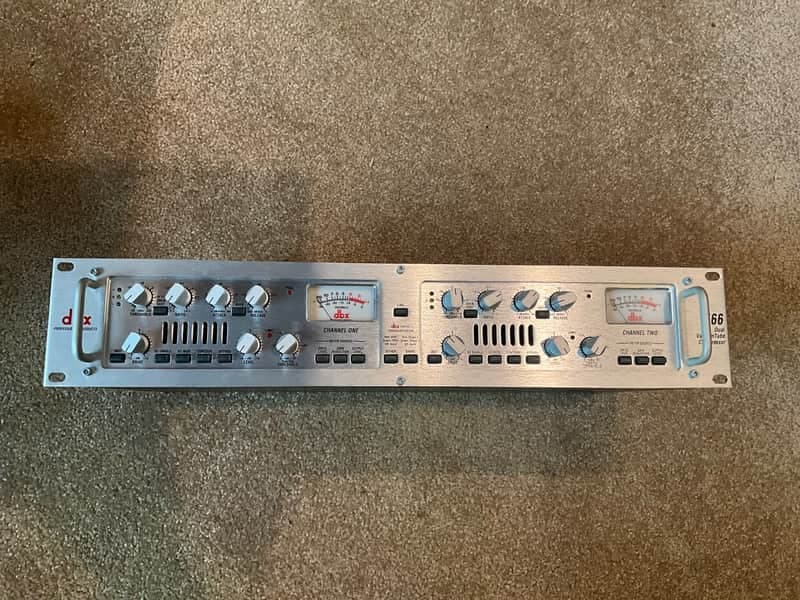dbx 566 Dual Vacuum Tube Compressor 1990s - Silver