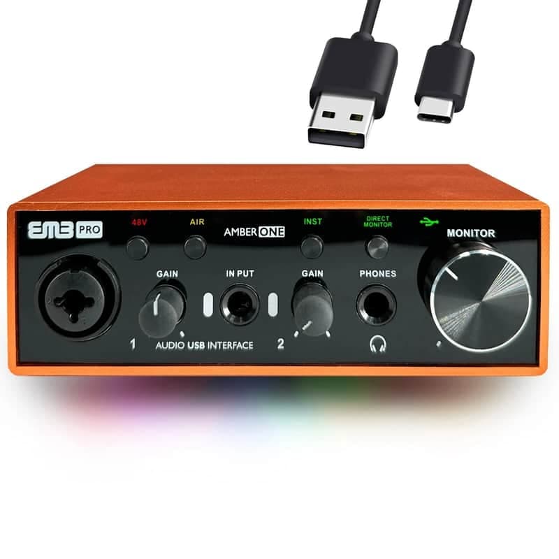 🎛️ EMB Amber ONE 2-In / 2-Out USB-C Audio Interface