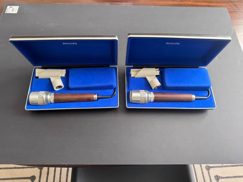 Philips LBB 9102/05 Vintage Microphone Pair 1970s