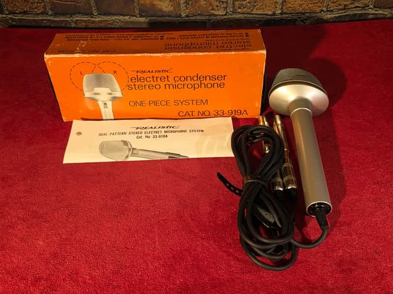 Realistic MIJ 33-919A Condenser Stereo Microphone w/ Original Box