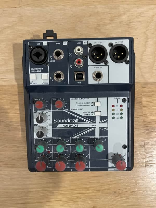 Soundcraft Notepad-5 5-Channel Analog Mixer 2010s - Blue