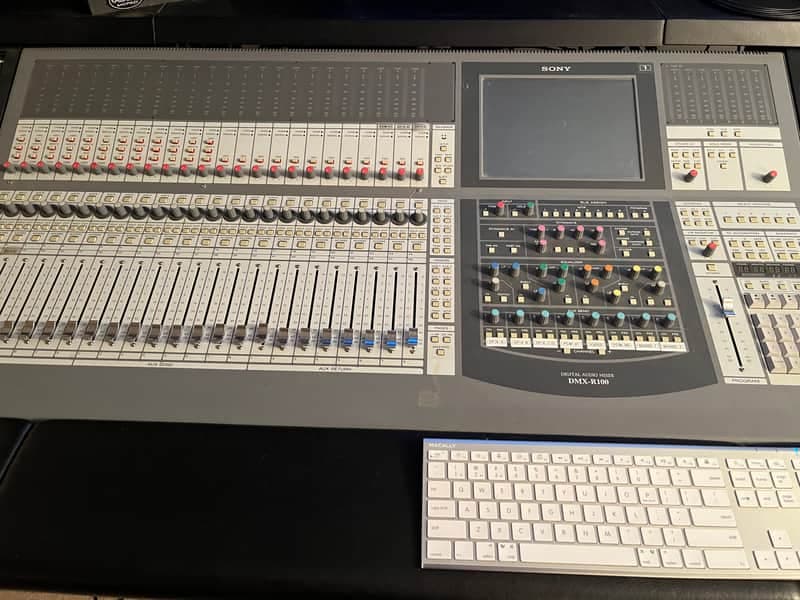 Sony DMX-R100 48-Channel Digital Audio Mixer 2000s - Silver /Greyand Gray