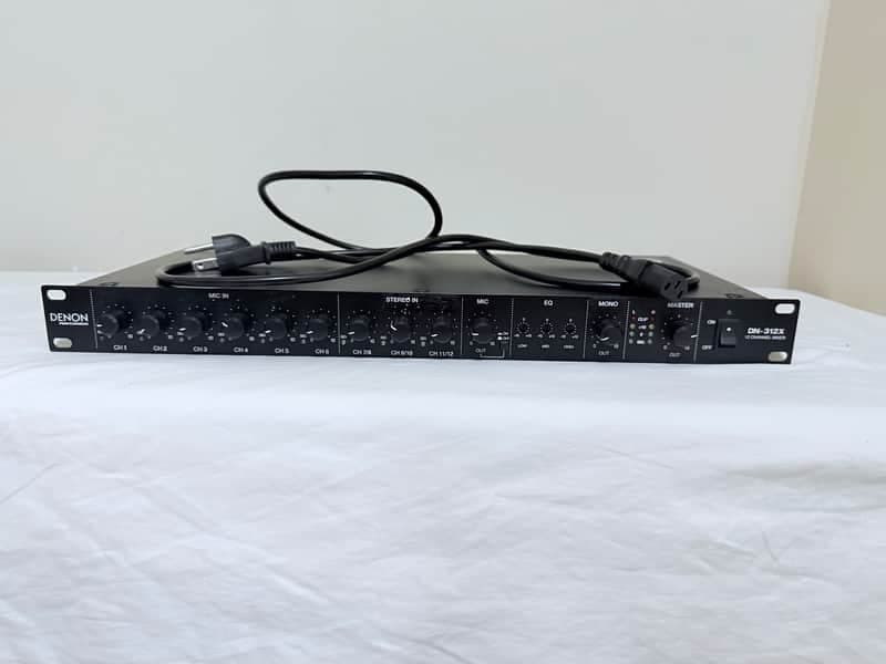 Fully tested-works great -Denon DN312X 12-Channel 1U Rackmount Line Mixer 2010s - Black