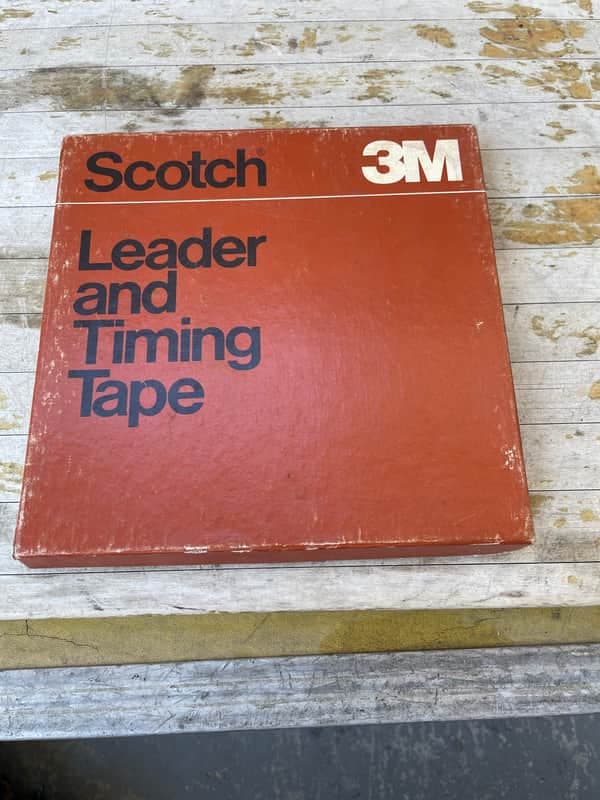 Scotch 3M Leader and Timing Tape 61W-1/4"-1500 Reel to Reel leader tape