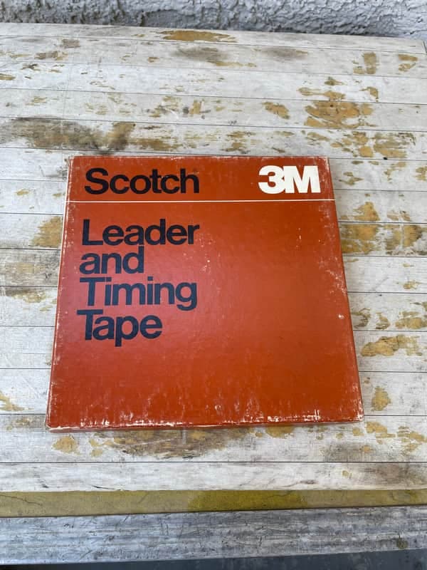 Scotch 3M Leader and Timing Tape 61W-1/4"-1500 Reel to Reel leader tape