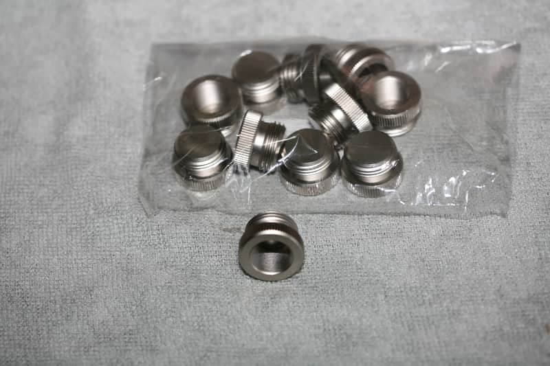 Stand adapters 10pc set. RCA, Toshiba, Aiwa, Sony etc. Ribbon/ Condenser mics. Fits most large yokes. Brushed Plated Brass