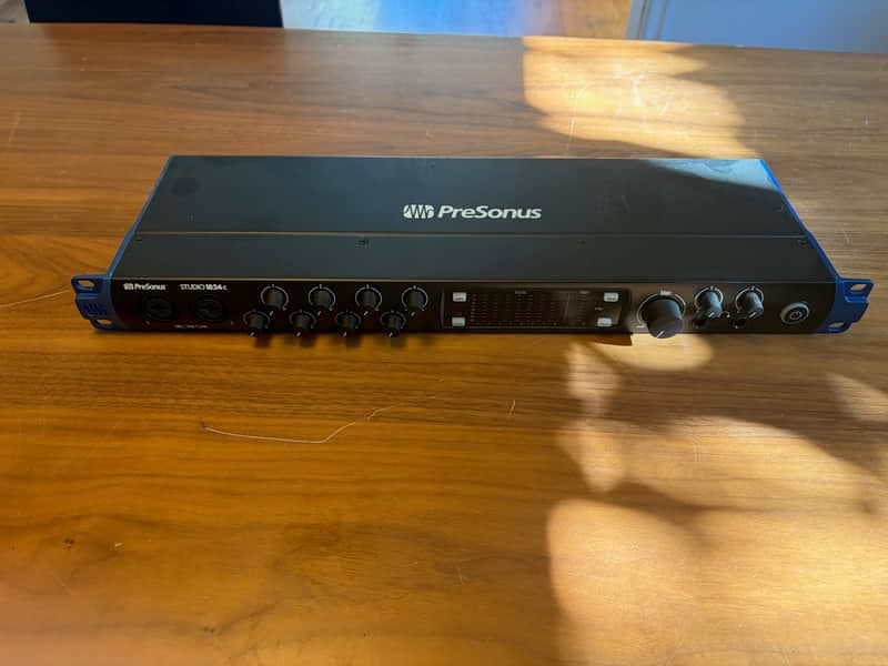 PreSonus Studio 1824c USB-C audio interface with power supply and box