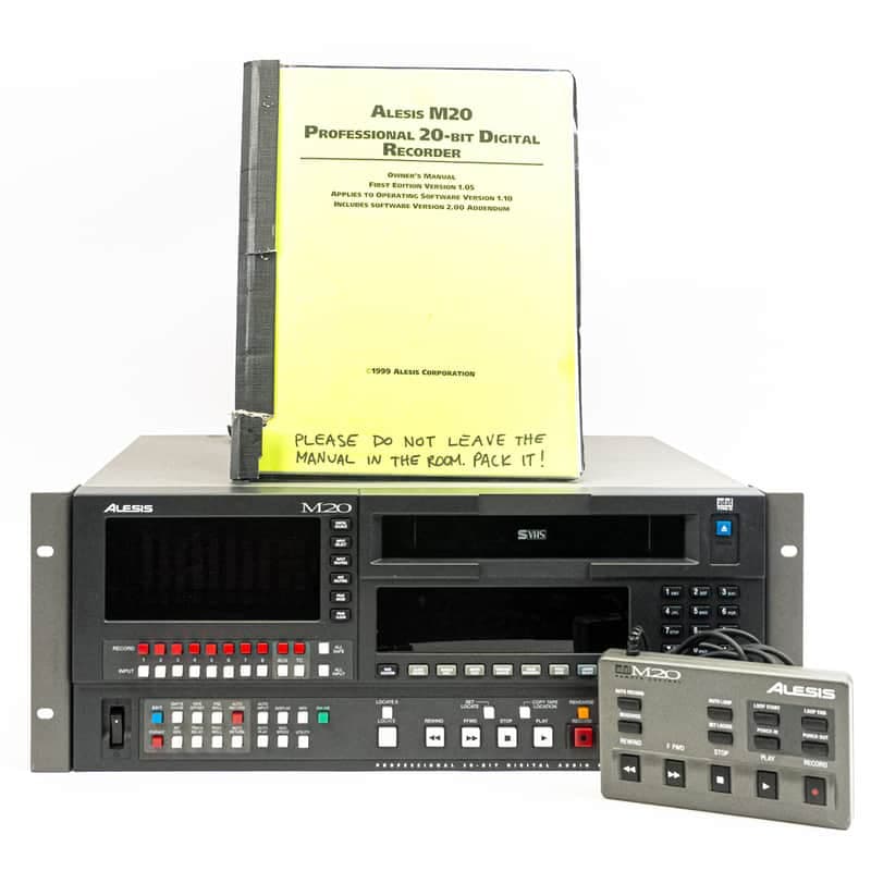 Alesis M20 ADAT 8-Track Digital Tape Recorder – Version 2.10 – Remote & Manual