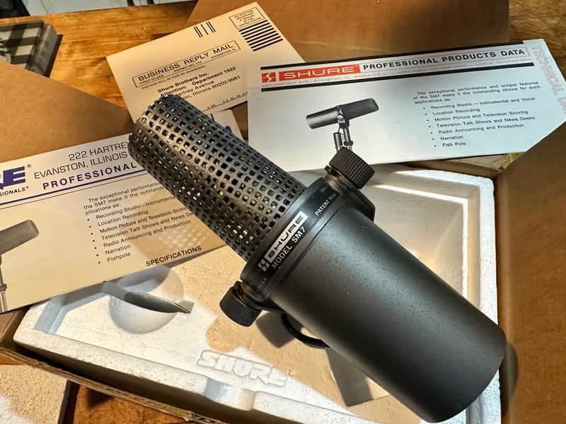 Shure SM7 Cardioid Dynamic Microphone - NOS 1973!