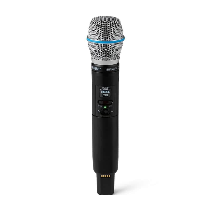 Mint Shure SLXD2+ Handheld Transmitter with Beta87A Capsule - Pro Audio Management, 24-bit Audio, Wide-Tuning Range, ShowLink Control, Automatic Frequency Management, Mobile Configuration, 8-Hour Battery