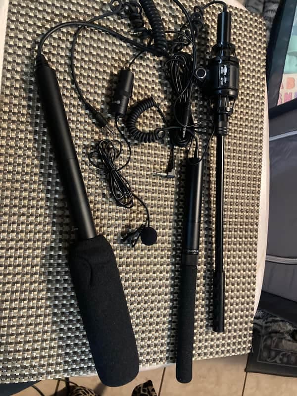 Lot of Video Camera Microphones Audio Technica ATR-6550 Azden ECV-330 Philmore DC-200 Boya