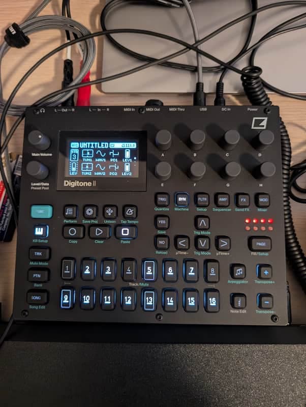 Elektron Digitone II 16-Voice Digital Synthesizer 2024 - Present - Black