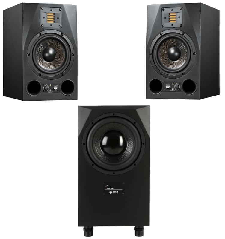 ADAM Audio A7X / Sub10 Matched 2.1 Active Powered Studio Monitor System Black